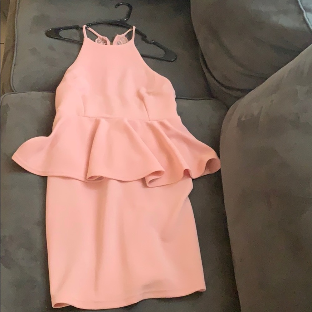 Pretty in pastel pink dress